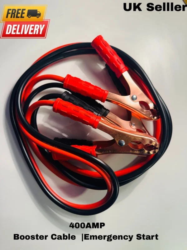Heavy Duty 400AMP Jump Leads Booster Cables – 2.5m Car & Van Emergency Start Kit