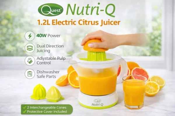 Electric Citrus Juicer 1.2L 40W – Orange & Lemon Squeezer with Dual Direction
