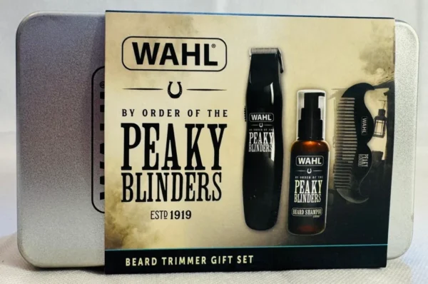 Wahl Peaky Blinders Beard Trimmer Gift Set Battery Beard Grooming Kit Tin