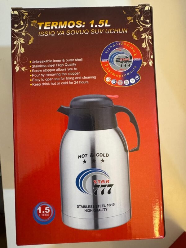Star 777 Stainless Steel Thermos Flask – 1L, 1.2L & 1.5L