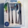 HUILIN 24 Piece Stainless Steel Cutlery Set for 6 People