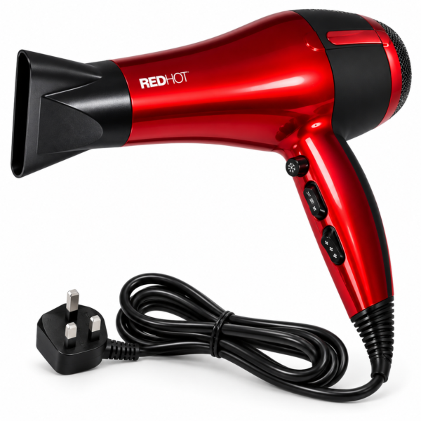 REDHOT Ultra 2200 Professional Hair Dryer – Red with Cool Shot